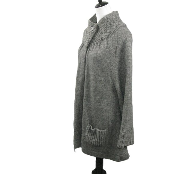Chico's Gray Wool/Alpaca Blend Cardigan Sweater Size 3 or XL - Picture 3 of 7